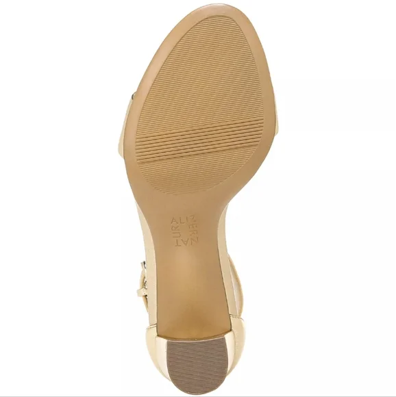 Naturalizer Vera Dress Sandals Dark Gold Leather 12 WIDE - Picture 5 of 9